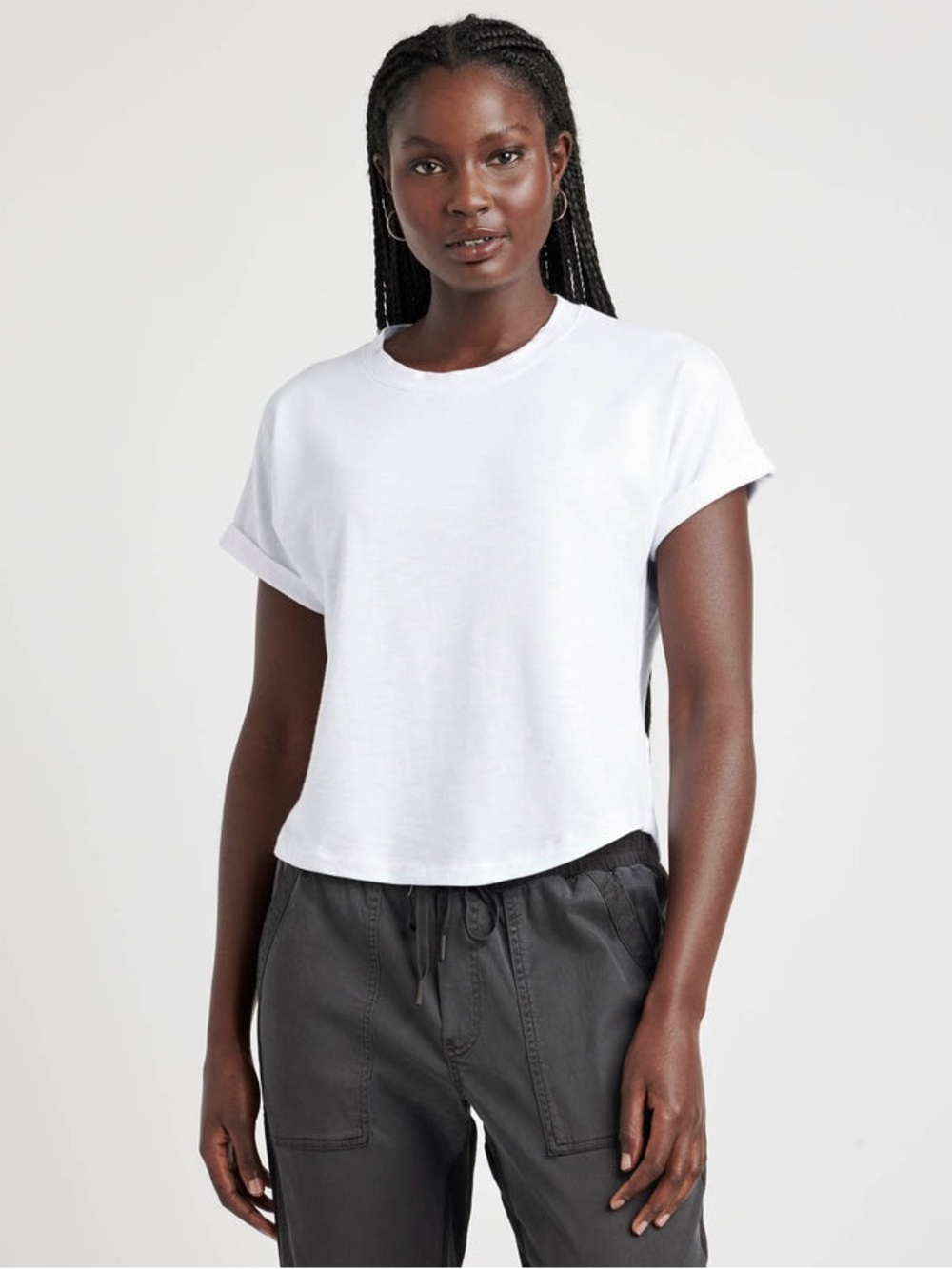 NWT Splendid Women’s White Skye Short Sleeve Slub Classic Crewneck Tee